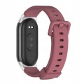 PASEK DO SMARTBAND XIAOMI MI BAND 8/9/10 MIĘKKA WYGODNA OPASKA - BORDOWY