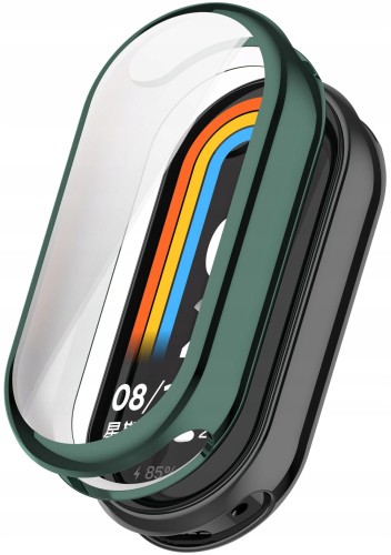ETUI 2W1 Z OSŁONĄ NA EKRAN DO SMARTBAND XIAOMI MI BAND 8 / 9 - ZIELONY