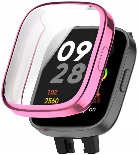 ETUI OBUDOWA 2W1 Z OSŁONĄ NA EKRAN DO XIAOMI REDMI WATCH 3 - RÓŻOWY