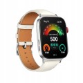 PASEK SKÓRZANY ELEGANCKI DO HUAWEI WATCH FIT 3 / 4 / 4 PRO / 5 / 5 PRO WYGODNA OPASKA - BIAŁY