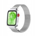 PASEK BRANSOLETA Z WBUDOWANYM ETUI DO HUAWEI WATCH FIT 3 - SREBRNY