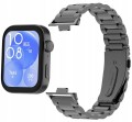 PASEK BRANSOLETA DO HUAWEI WATCH FIT 3 / 4 / 4 PRO / 5 / 5 PRO OPASKA STALOWA - CZARNY