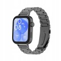 PASEK BRANSOLETA DO HUAWEI WATCH FIT 3 / 4 / 4 PRO / 5 / 5 PRO OPASKA STALOWA - CZARNY