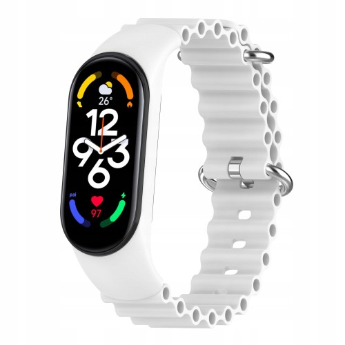 PASEK OPASKA DO XIAOMI MI BAND 3/4/5/6/7 - WHITE