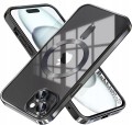 ETUI DO IPHONE 15 PRZEŹROCZYSTE OCHRONA APARATÓW DO MAGSAFE | CZARNY