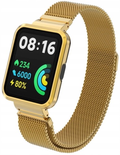 PASEK BRANSOLETA Z WBUDOWANYM ETUI DO XIAOMI REDMI WATCH 2 LITE - ZŁOTY
