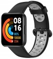 DWUKOLOROWY PASEK SILIKONOWY DO XIAOMI REDMI WATCH 2 LITE – SPORTOWY, CZARNO SZARY