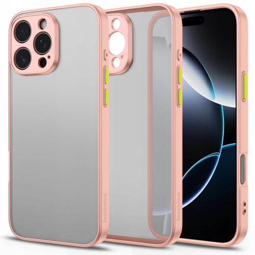 ETUI DO IPHONE 16 PRO MAX MATOWE CASE OCHRONA APARATU WZMACNIANE | RÓŻOWY