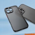 ETUI DO IPHONE 16 PRO MAX MATOWE CASE OCHRONA APARATU WZMACNIANE | CZARNY