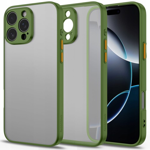 ETUI DO IPHONE 16 PRO MAX MATOWE CASE OCHRONA APARATU WZMACNIANE | KHAKI