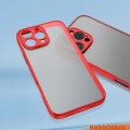 ETUI DO IPHONE 16 PRO MAX MATOWE CASE OCHRONA APARATU WZMACNIANE | CZERWONY