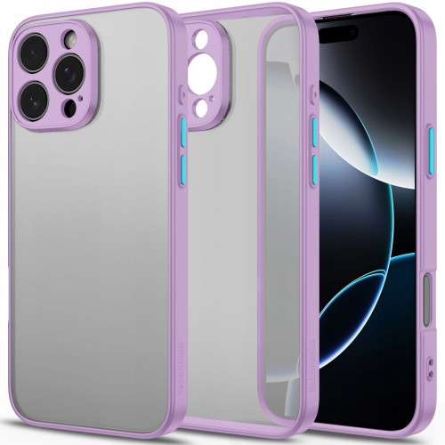 ETUI DO IPHONE 16 PRO MAX MATOWE CASE OCHRONA APARATU WZMACNIANE | FIOLET