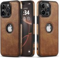 ETUI SKÓRZANE ELEGANCKIE DO IPHONE 16 PRO MAX PREMIUM EKO-SKÓRA - BRĄZOWY