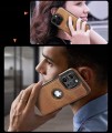 ETUI SKÓRZANE ELEGANCKIE DO IPHONE 16 PRO MAX PREMIUM EKO-SKÓRA - BRĄZOWY