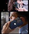 ETUI SKÓRZANE ELEGANCKIE DO IPHONE 16 PRO MAX PREMIUM EKO-SKÓRA - GRANATOWY