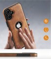ETUI SKÓRZANE ELEGANCKIE DO IPHONE 16 PREMIUM CASE EKO-SKÓRA - BRĄZOWY