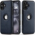 ETUI SKÓRZANE ELEGANCKIE DO IPHONE 16 PREMIUM CASE EKO-SKÓRA - GRANATOWY
