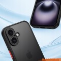 ETUI DO IPHONE 16 PLUS MATOWE CASE OCHRONA APARATU WZMACNIANE | CZARNY