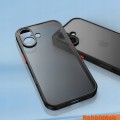 ETUI DO IPHONE 16 PLUS MATOWE CASE OCHRONA APARATU WZMACNIANE | CZARNY