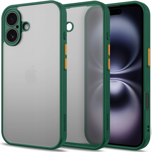 ETUI DO IPHONE 16 PLUS MATOWE CASE OCHRONA APARATU WZMACNIANE | ZIELONY