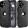ETUI SKÓRZANE ELEGANCKIE DO IPHONE 16 PLUS PREMIUM CASE EKO-SKÓRA - CZARNY