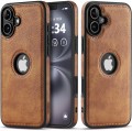 ETUI SKÓRZANE ELEGANCKIE DO IPHONE 16 PLUS PREMIUM CASE EKO-SKÓRA - BRĄZOWY