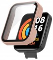 ETUI OCHRONNE + SZKŁO HARTOWANE 2W1 DO XIAOMI REDMI WATCH 2 LITE - RÓŻOWY