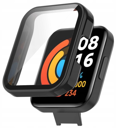 ETUI OCHRONNE + SZKŁO HARTOWANE 2W1 DO XIAOMI REDMI WATCH 2 LITE - CZARNY