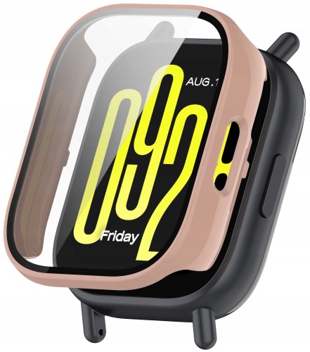 ETUI OCHRONNE + SZKŁO HARTOWANE 2W1 DO XIAOMI REDMI WATCH 5 LITE - RÓŻOWY