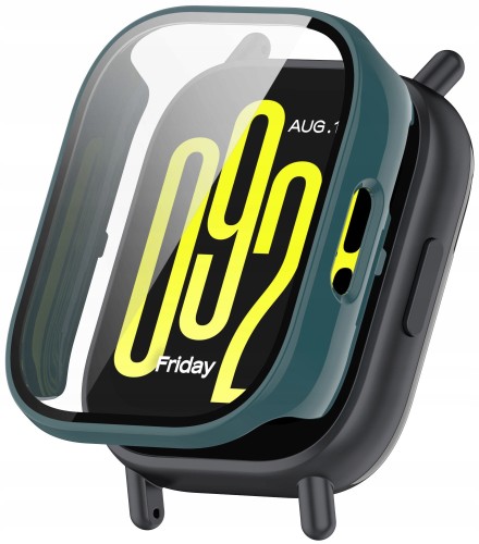 ETUI OCHRONNE + SZKŁO HARTOWANE 2W1 DO XIAOMI REDMI WATCH 5 ACTIVE - ZIELONY