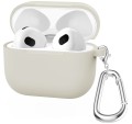 ETUI SILIKONOWE OBUDOWA DO APPLE AIRPODS 4 COVER CASE KARABIŃCZYK - BEŻOWY