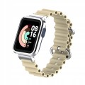 BRANSOLETA PASEK Z RAMKĄ DO XIAOMI MI WATCH LITE - KREMOWY