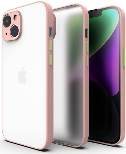 ETUI DO IPHONE 15 PLUS MATOWE CASE – OCHRONA APARATU I WZMOCNIONA OSŁONA, RÓŻOWY