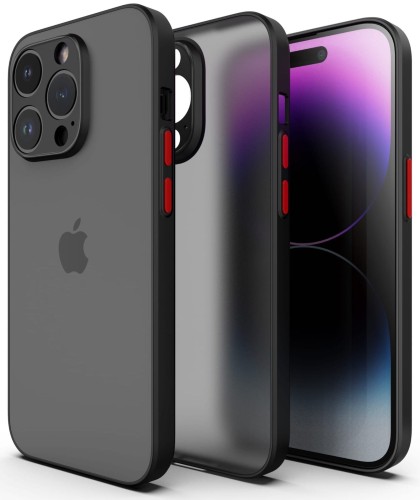 ETUI DO IPHONE 15 PRO MATOWE CASE – OCHRONA APARATU I WZMOCNIONA OSŁONA, CZARNY