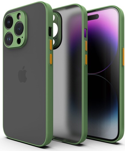ETUI DO IPHONE 15 PRO MATOWE CASE – OCHRONA APARATU I WZMOCNIONA OSŁONA, KHAKI