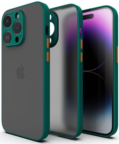 ETUI DO IPHONE 15 PRO MAX MATOWE CASE – OCHRONA APARATU I WZMOCNIONA OSŁONA, ZIELONY