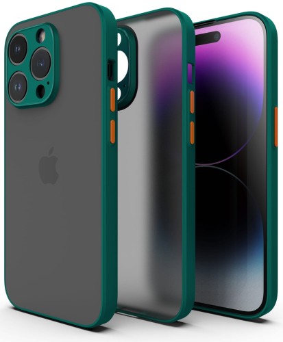 ETUI DO IPHONE 14 PRO MAX MATOWE CASE – OCHRONA APARATU I WZMOCNIONA OSŁONA, ZIELONY