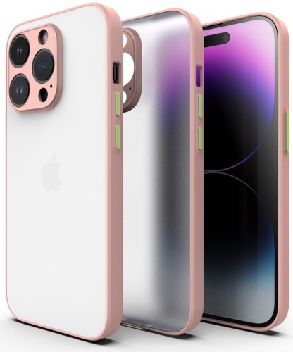 ETUI DO IPHONE 14 PRO MAX MATOWE CASE – OCHRONA APARATU I WZMOCNIONA OSŁONA, RÓŻOWY