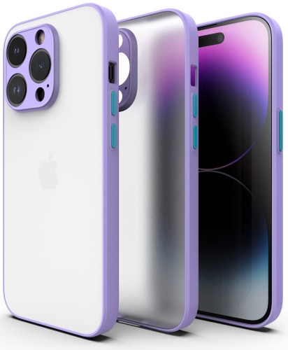 ETUI DO IPHONE 14 PRO MAX MATOWE CASE – OCHRONA APARATU I WZMOCNIONA OSŁONA, FIOLETOWY