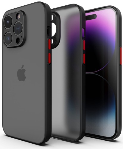 ETUI DO IPHONE 14 PRO MATOWE CASE – OCHRONA APARATU I WZMOCNIONA OSŁONA, CZARNY