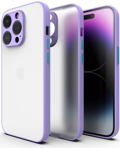 ETUI DO IPHONE 14 PRO MATOWE CASE – OCHRONA APARATU I WZMOCNIONA OSŁONA, FIOLETOWY