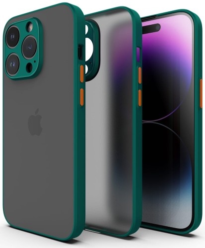 ETUI DO IPHONE 14 PRO MATOWE CASE – OCHRONA APARATU I WZMOCNIONA OSŁONA, ZIELONY