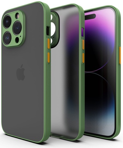 ETUI DO IPHONE 14 PRO MATOWE CASE – OCHRONA APARATU I WZMOCNIONA OSŁONA, KHAKI