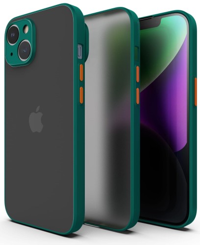 ETUI DO IPHONE 14 PLUS MATOWE CASE – OCHRONA APARATU I WZMOCNIONA OSŁONA, ZIELONY