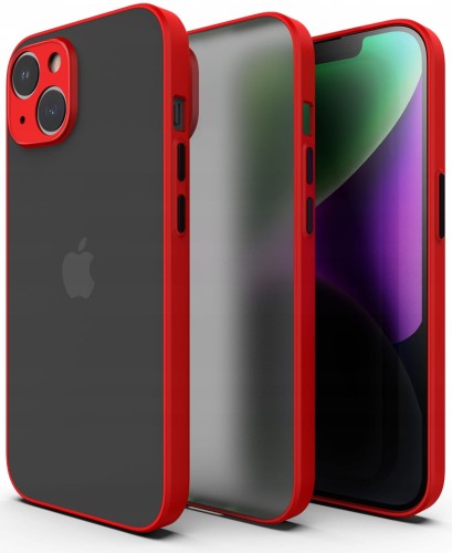 ETUI DO IPHONE 13 MINI MATOWE CASE – OCHRONA APARATU I WZMOCNIONA OSŁONA, CZERWONY