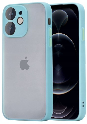 ETUI DO IPHONE 12 MATOWE CASE – OCHRONA APARATU I WZMOCNIONA OSŁONA, TURKUSOWY
