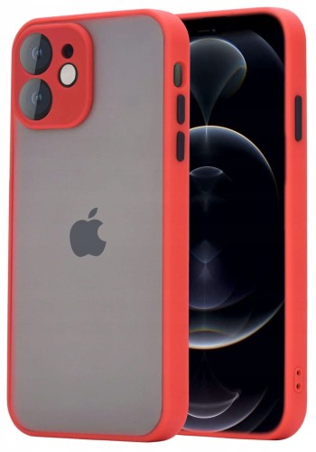 ETUI DO IPHONE 12 MATOWE CASE – OCHRONA APARATU I WZMOCNIONA OSŁONA, CZERWONY