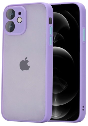 ETUI DO IPHONE 12 MINI  MATOWE CASE – OCHRONA APARATU I WZMOCNIONA OSŁONA, FIOLETOWY
