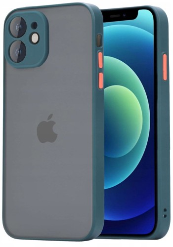 ETUI DO IPHONE 12 MINI  MATOWE CASE – OCHRONA APARATU I WZMOCNIONA OSŁONA, ZIELONY