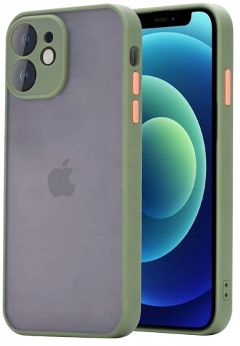 ETUI DO IPHONE 12 MINI  MATOWE CASE – OCHRONA APARATU I WZMOCNIONA OSŁONA, KHAKI